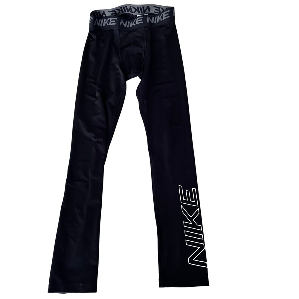 Nike Dry Fit Compression Leggings - Boys Large - Black